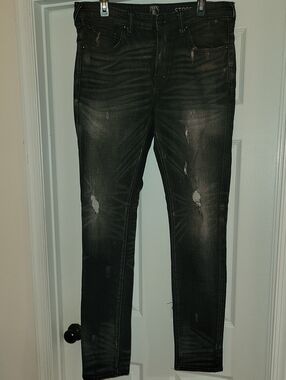 Men's Black PRPS Distressed Slim Jeans